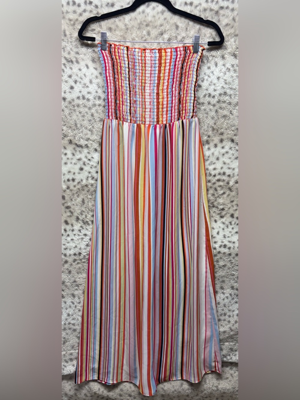 T.I.M.I.N.G STRIPED MAXI DRESS